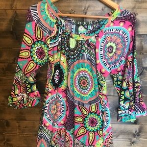 Multi-colored tunic blouse